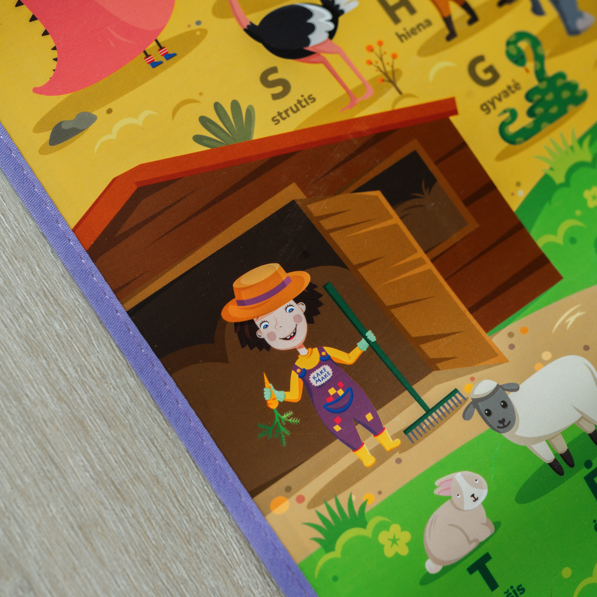 Kakė Makė kalbančios raidės ir gyvūnai