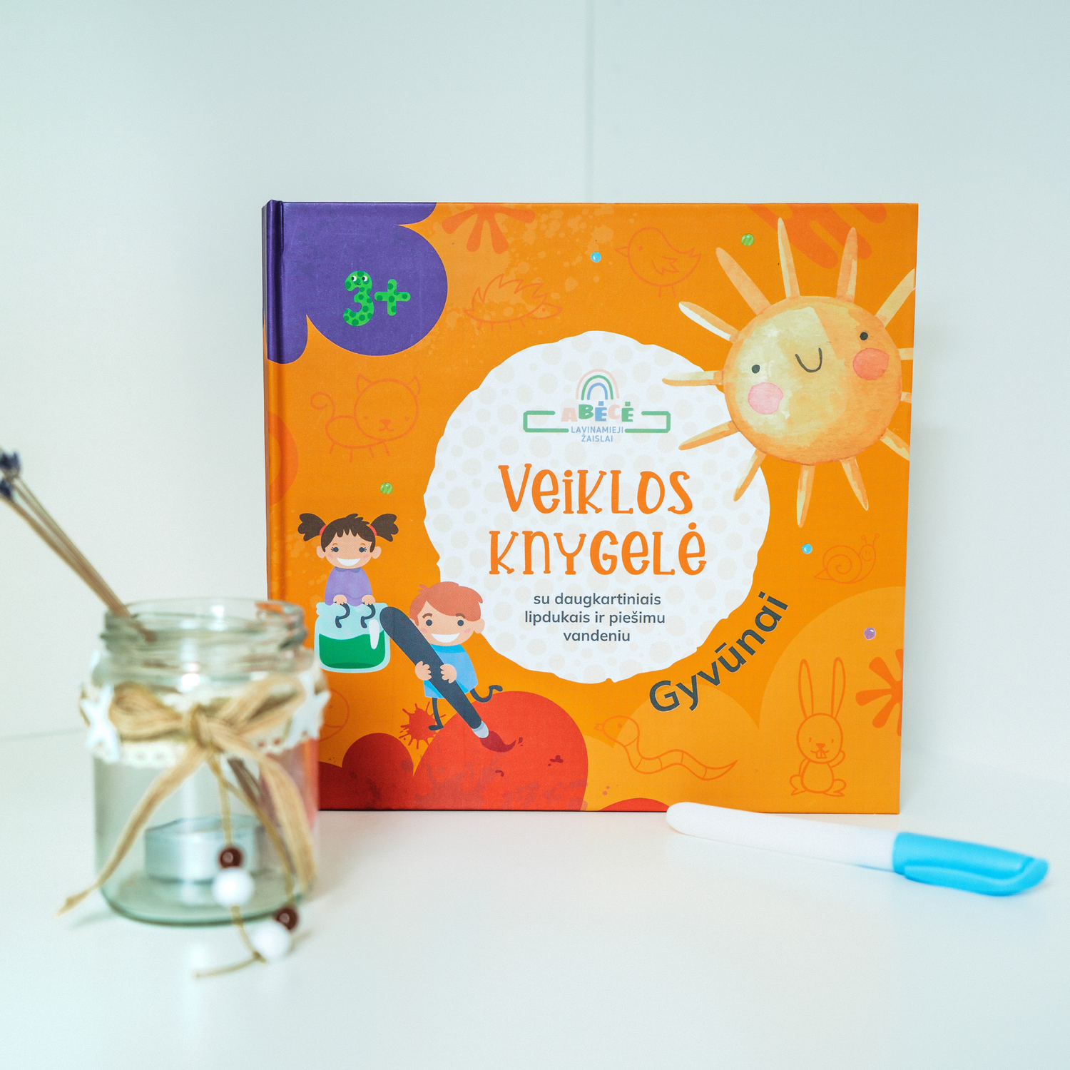 Veiklos knygelės „Gyvūnai“ ir kalbančių kortelių rinkinys