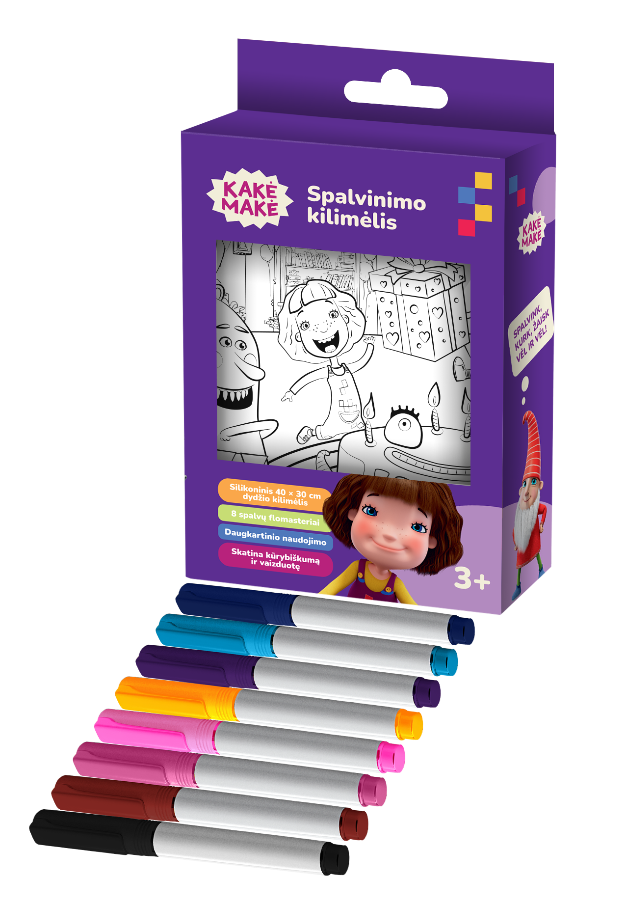Kakė Makė spalvinimo kilimėlis